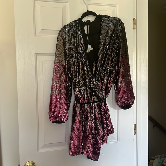 Top Shop Ombré Sequin Mini Dress - Picture 2 of 3